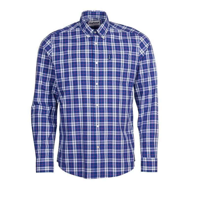 Barbour Highland Check 8 Mens Tailored Shirt - Blue - William Powell
