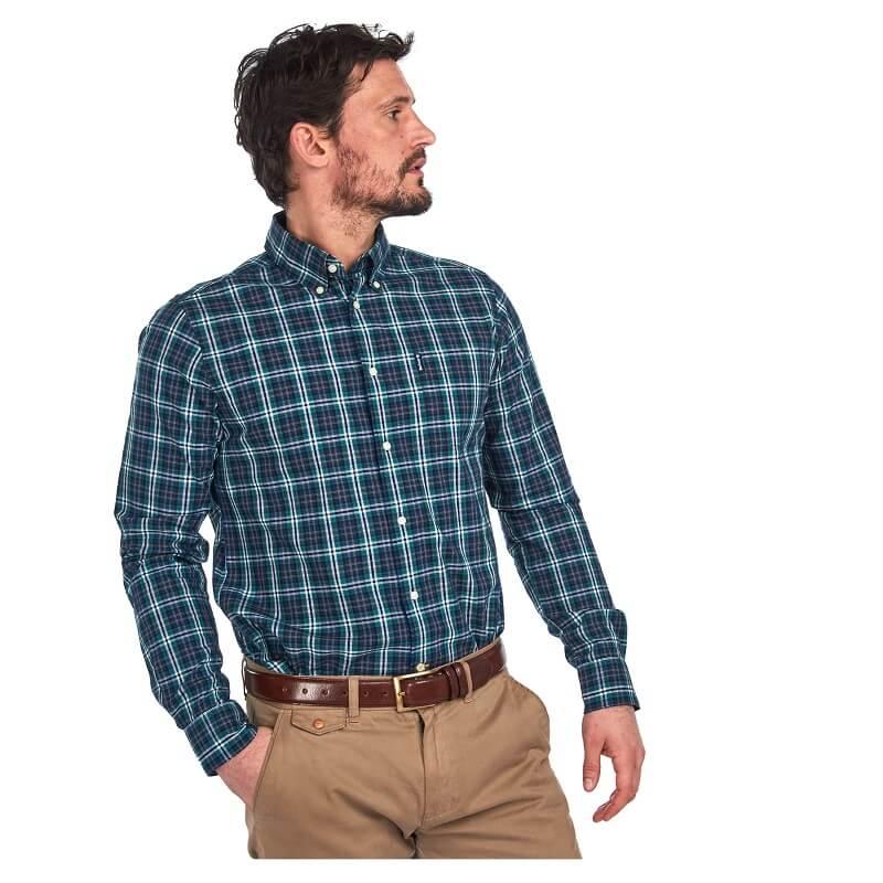 Barbour Highland Check 8 Mens Tailored Shirt - Forest - William Powell