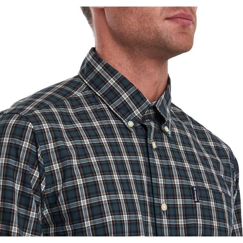 Barbour Highland Check 8 Mens Tailored Shirt - Green - William Powell