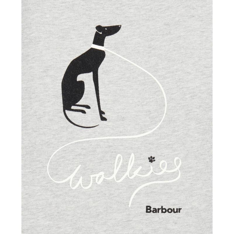 Barbour Homeswood Ladies Long Sleeve Tee - Light Grey Marl - William Powell
