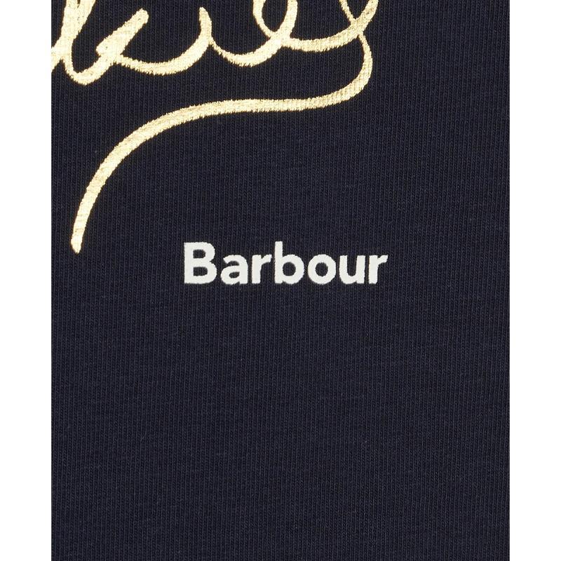 Barbour Homeswood Ladies Long Sleeve Tee - Navy - William Powell