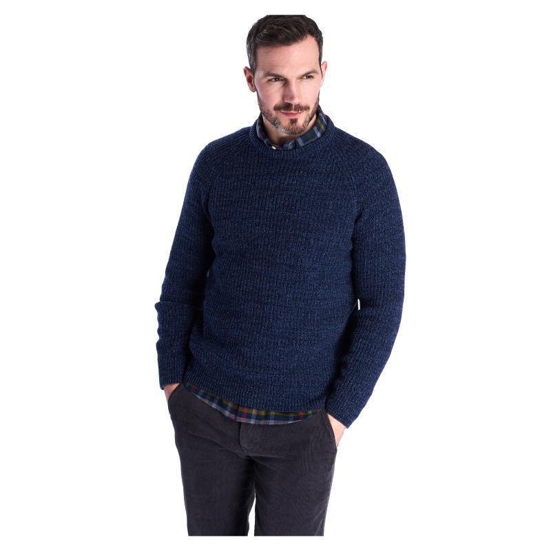 Barbour Horseford Crew Neck Mens Jumper - Navy - William Powell