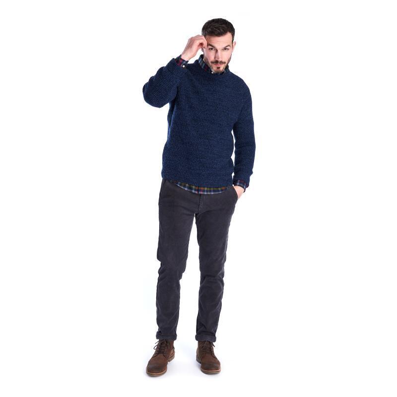 Barbour Horseford Crew Neck Mens Jumper - Navy - William Powell