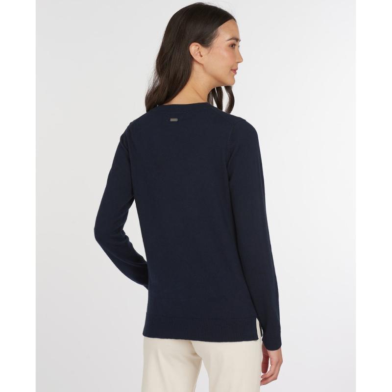 Barbour Housesteads Ladies Knit - Navy - William Powell