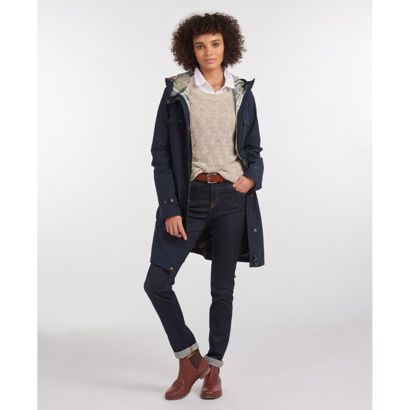 Barbour Idris Ladies Waterproof Jacket - Navy - William Powell