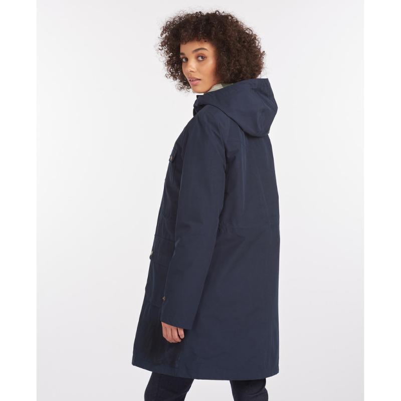 Barbour Idris Ladies Waterproof Jacket - Navy - William Powell