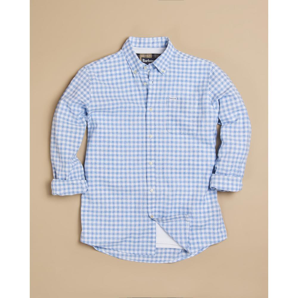 Barbour Kane Tailored Mens Shirt - Blue - William Powell