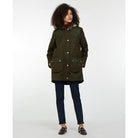 Barbour Keiss Ladies Wax Jacket - Olive/Natural - William Powell