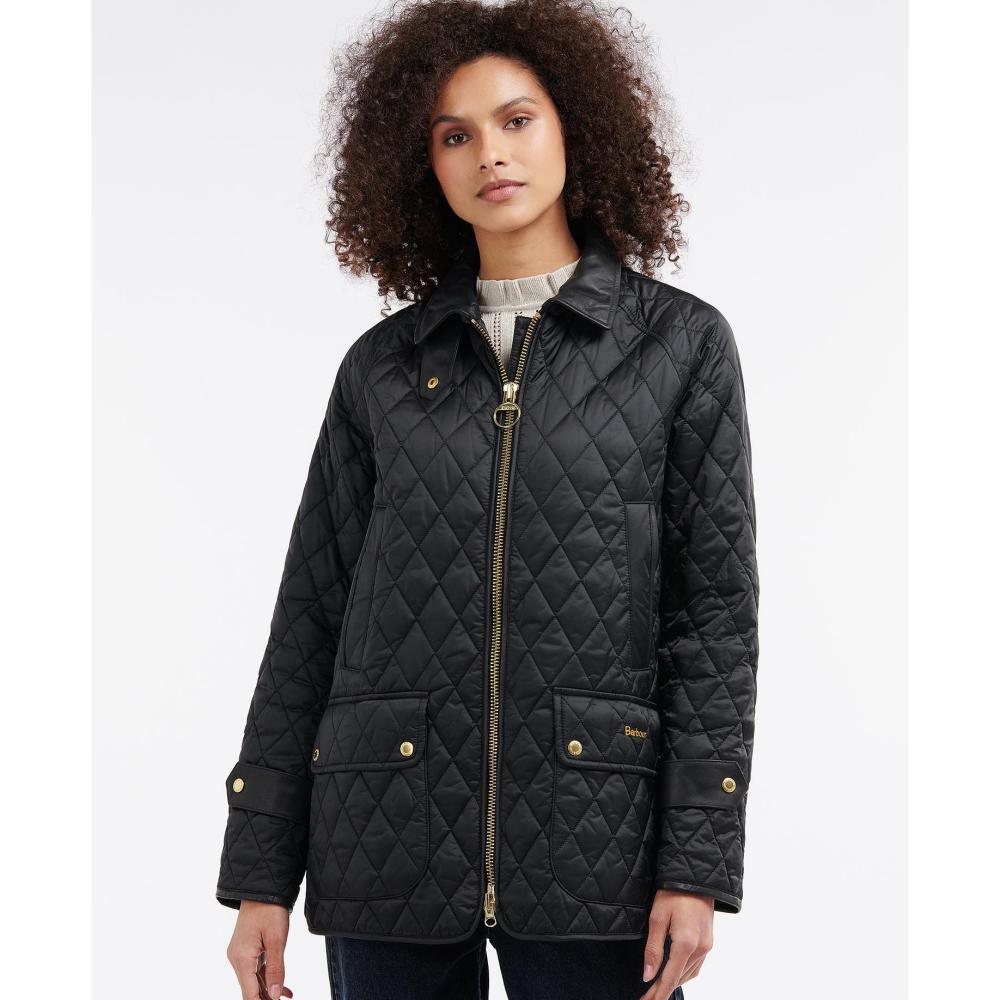 Barbour Kelham Ladies Quilted Jacket - Black/Ancient - William Powell