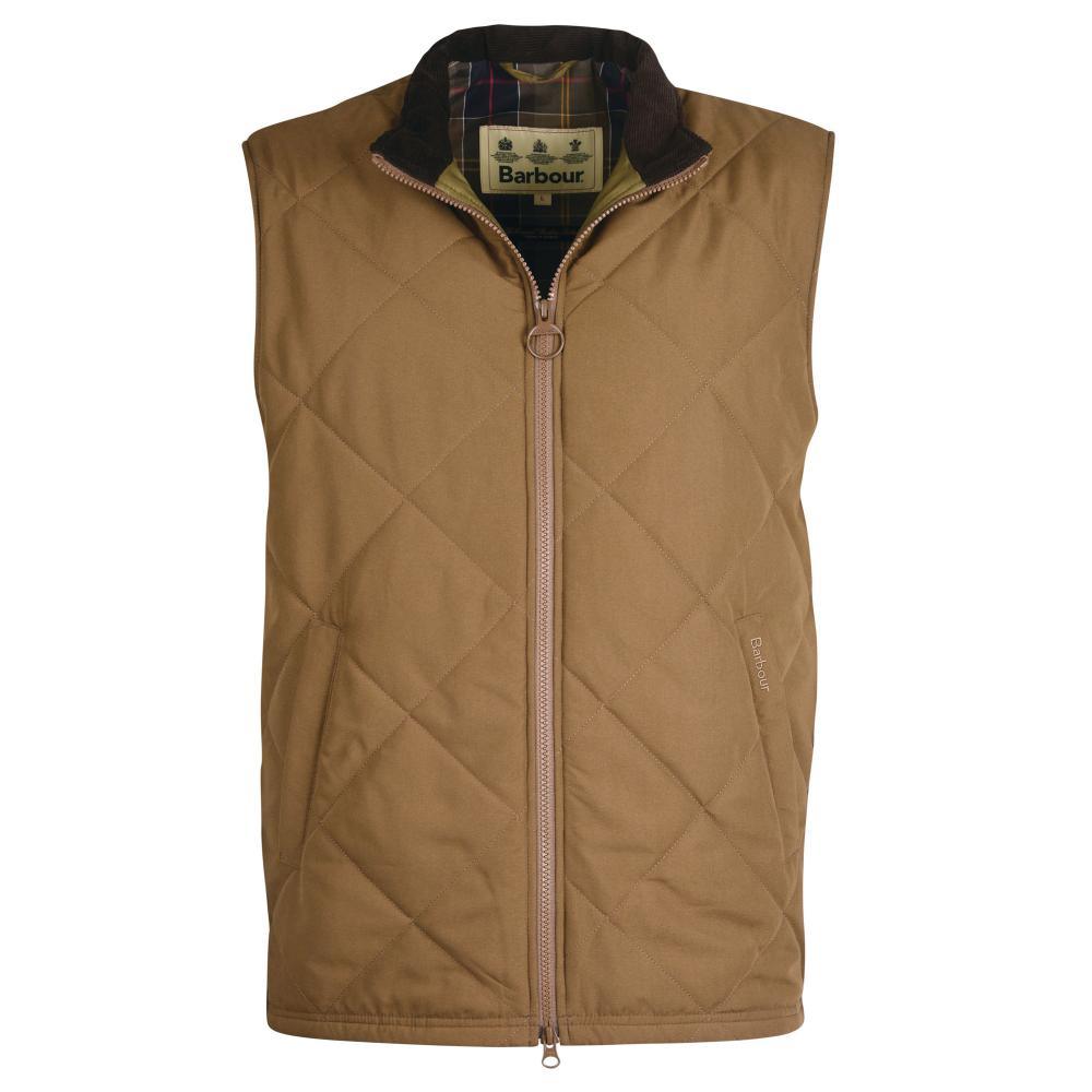 Barbour Kurt Mens Quilted Gilet - Dark Sand - William Powell