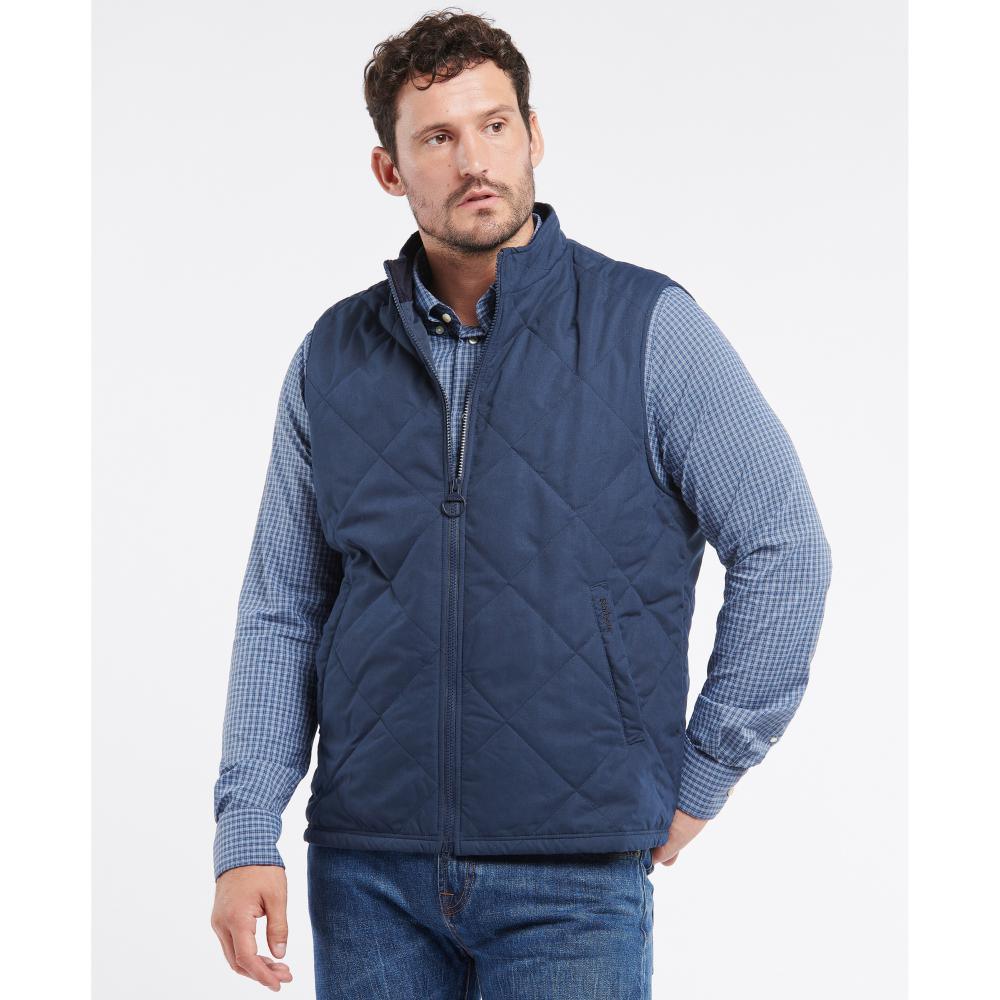 Barbour Kurt Mens Quilted Gilet - Navy - William Powell