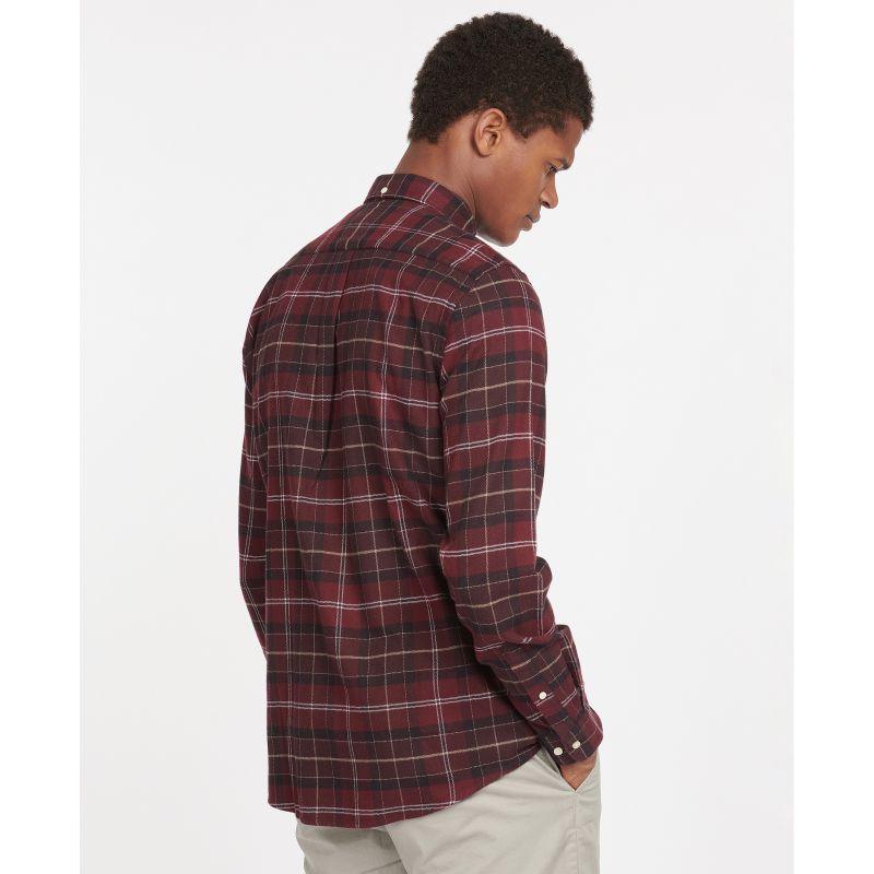 Barbour Kyeloch Mens Tailored Shirt - Winter Red Tartan - William Powell