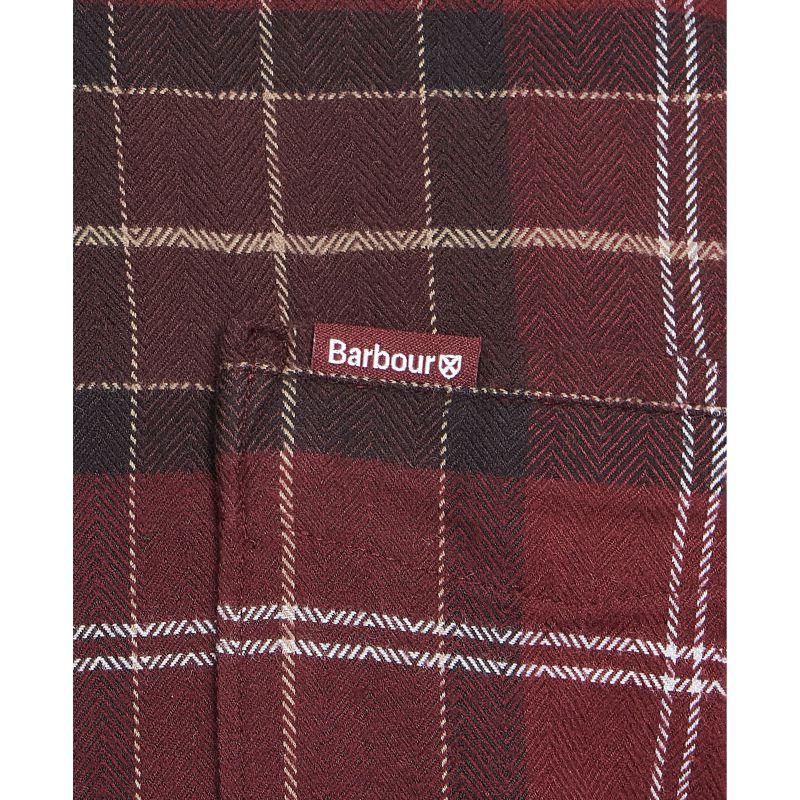 Barbour Kyeloch Mens Tailored Shirt - Winter Red Tartan - William Powell