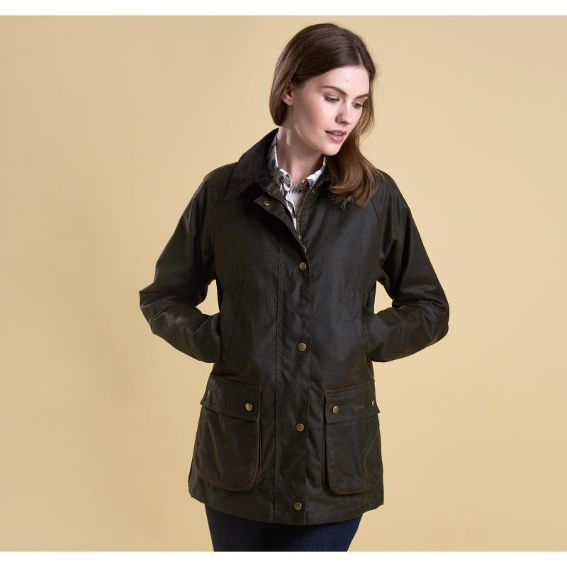 Barbour Ladies Acorn Wax Jacket - Olive - William Powell