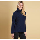 Barbour Ladies Court Roll Collar - Navy - William Powell