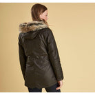 Barbour Ladies Kelsall Wax Parka Jacket - Olive / Classic - William Powell