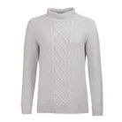 Barbour Ladies Leith Roll Collar Jumper - Light Grey Marl - William Powell