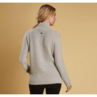 Barbour Ladies Leith Roll Collar Jumper - Light Grey Marl - William Powell