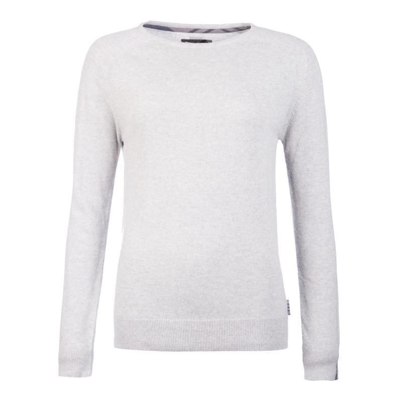 Barbour Ladies Mill Crew Sweater - Light Grey Marl - William Powell