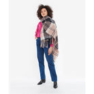 Barbour Ladies Tartan Boucle Scarf - Pink Midnight - William Powell