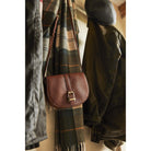 Barbour Laire Ladies Leather Saddle Bag - Brown - William Powell