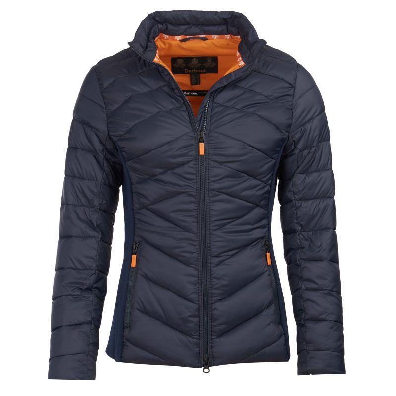 Barbour Longshore Ladies Quilted Jacket - Navy/Marigold - William Powell