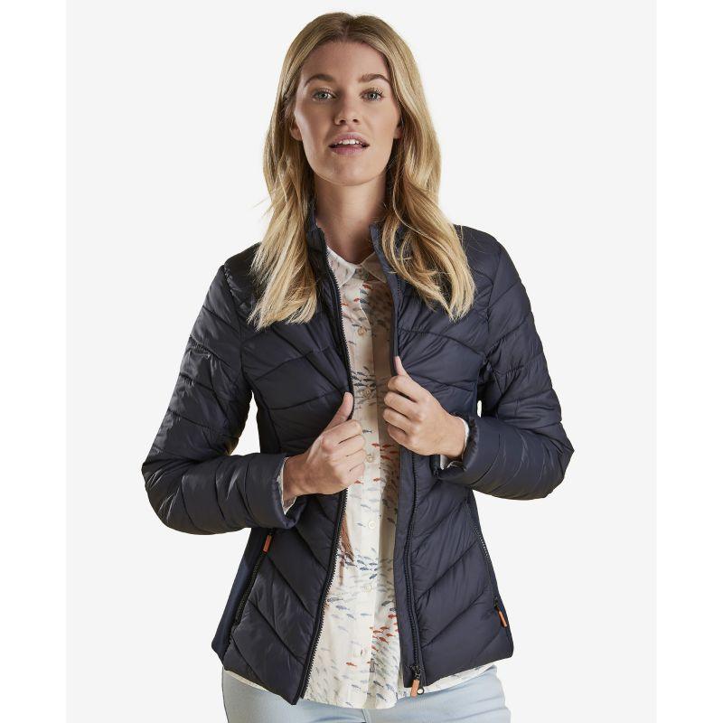Barbour Longshore Ladies Quilted Jacket - Navy/Marigold - William Powell