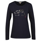 Barbour Lossie Ladies Long Sleeve Tee - Navy - William Powell