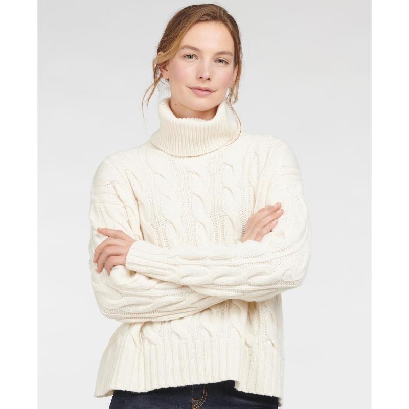 Barbour Lovell Ladies Knit - Cream - William Powell