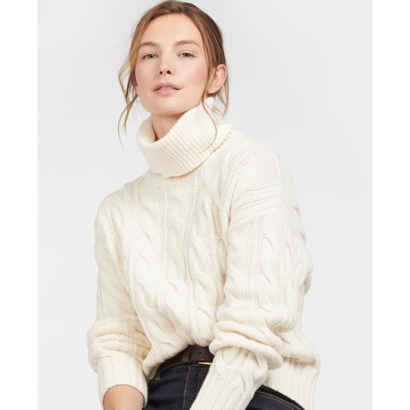 Barbour Lovell Ladies Knit - Cream - William Powell