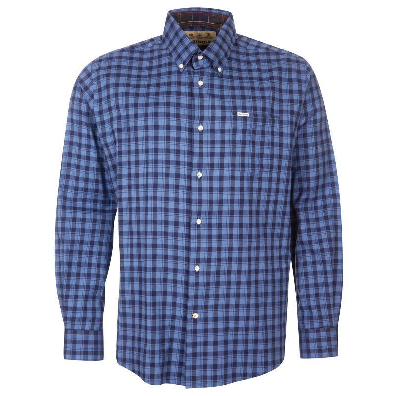 Barbour Lowfell Regular Fit Mens Shirt - Blue - William Powell