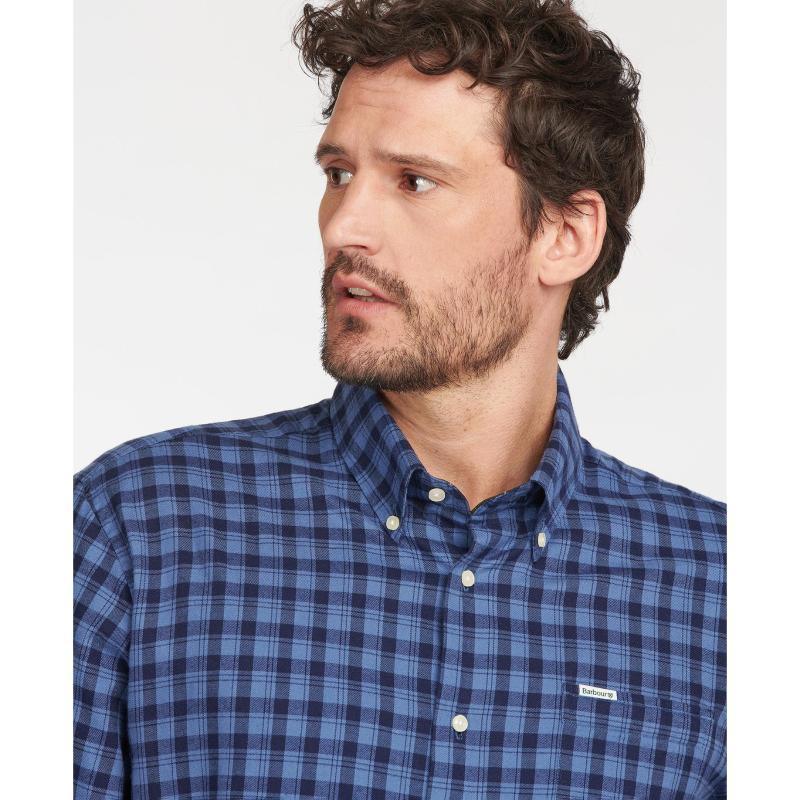 Barbour Lowfell Regular Fit Mens Shirt - Blue - William Powell