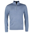 Barbour Loyton Merino Mens 1/4 Zip Jumper - Denim Blue - William Powell