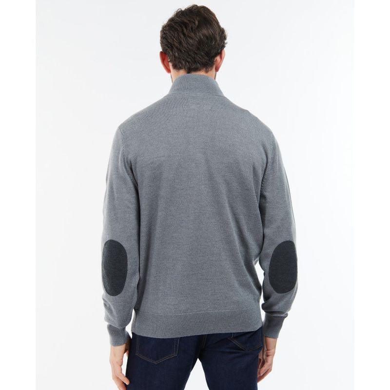 Barbour Loyton Merino Mens 1/4 Zip Jumper - Grey Marl - William Powell