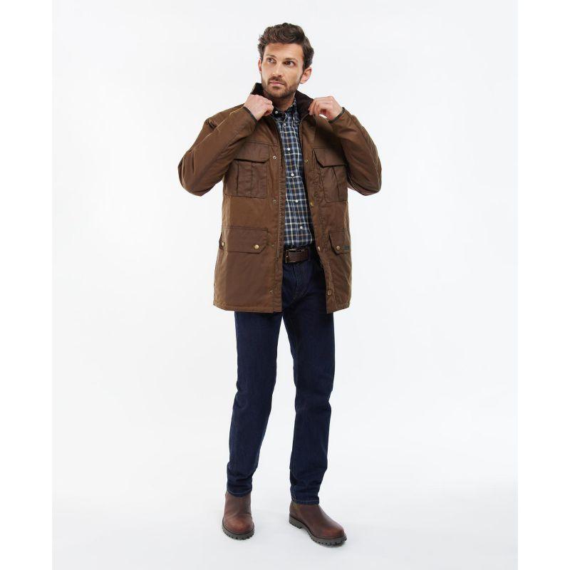 Barbour Malcolm Mens Wax Jacket - Brown - William Powell