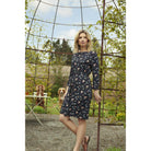 Barbour Marlowe Ladies Dress - Navy Print - William Powell