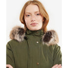 Barbour Meadow Ladies Waterproof Jacket - Olive/Classic - William Powell