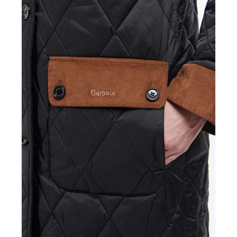 Barbour Mickley Ladies Quilted Coat - Black/Ancient - William Powell