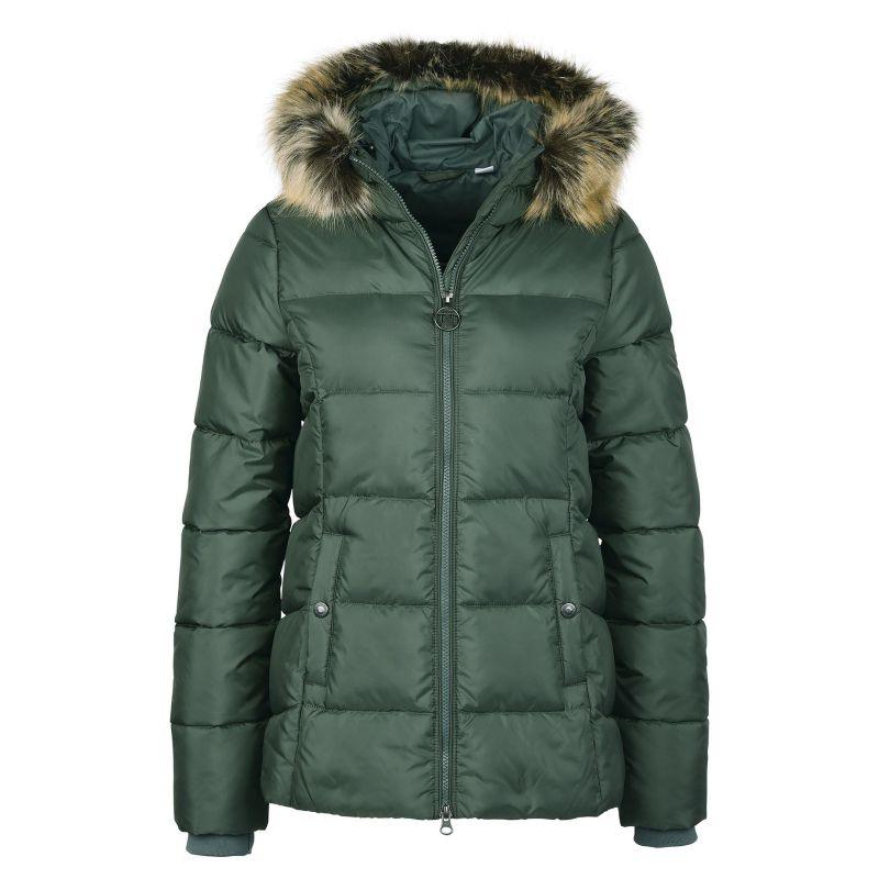 Barbour Midhurst Ladies Quilted Faux Fur Hood Jacket - Alchemy Green - William Powell