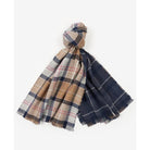 Barbour Montieth Ladies Reversible Tartan Wrap - Pink/Hessian - William Powell