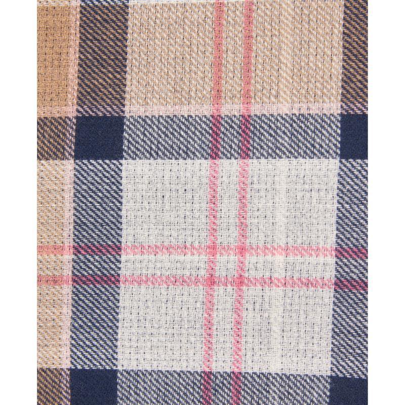 Barbour Montieth Ladies Reversible Tartan Wrap - Pink/Hessian - William Powell