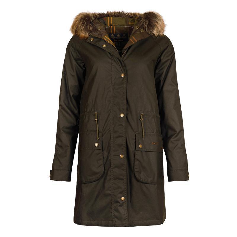 Barbour Mull Ladies Wax Jacket - Olive/Classic - William Powell