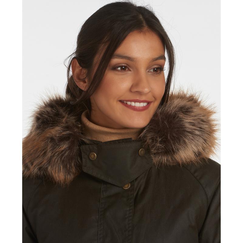 Barbour Mull Ladies Wax Jacket - Olive/Classic - William Powell