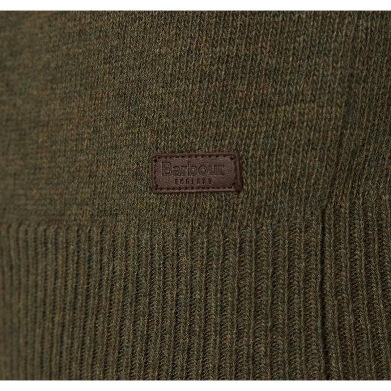 Barbour Nelson Essential Crew Neck Jumper - Seaweed - William Powell