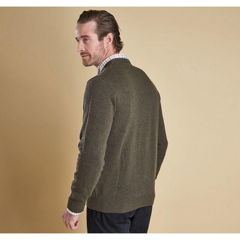 Barbour Nelson Essential Crew Neck Jumper - Seaweed - William Powell