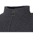 Barbour Nelson Essential Zip Neck Jumper - Storm Grey - William Powell