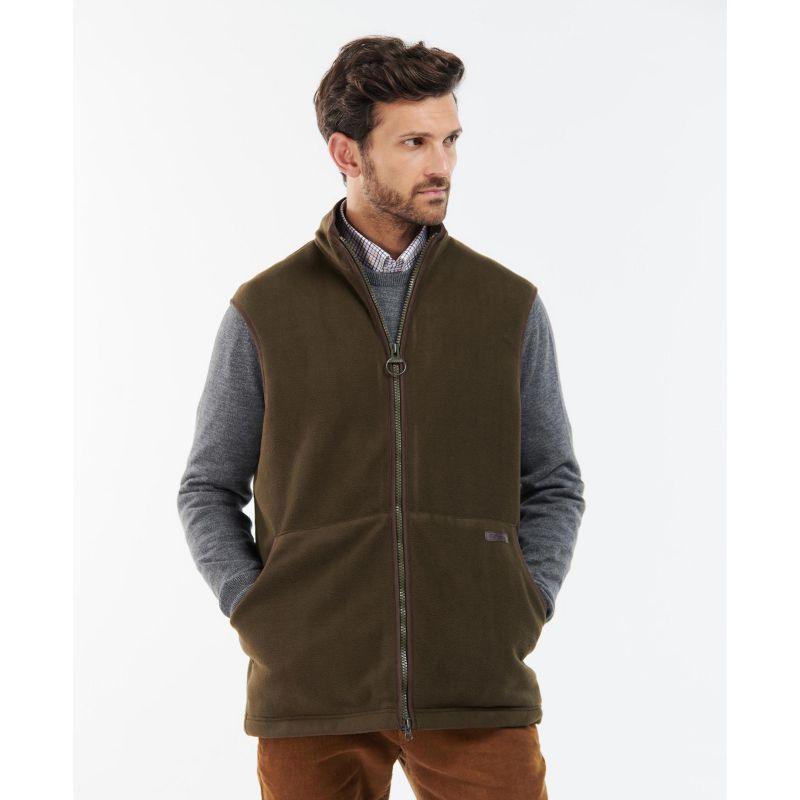 Barbour Oakmoor Mens Fleece Gilet - Olive - William Powell