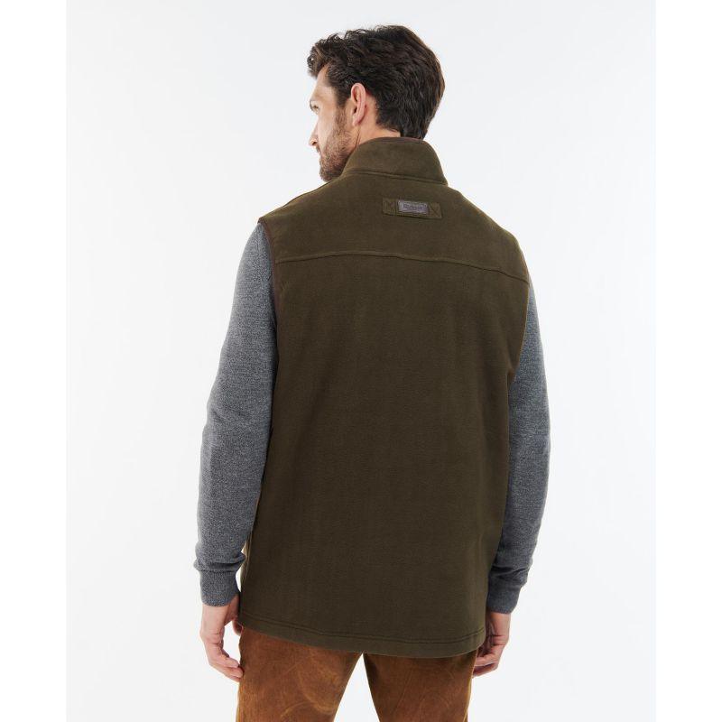 Barbour Oakmoor Mens Fleece Gilet - Olive - William Powell