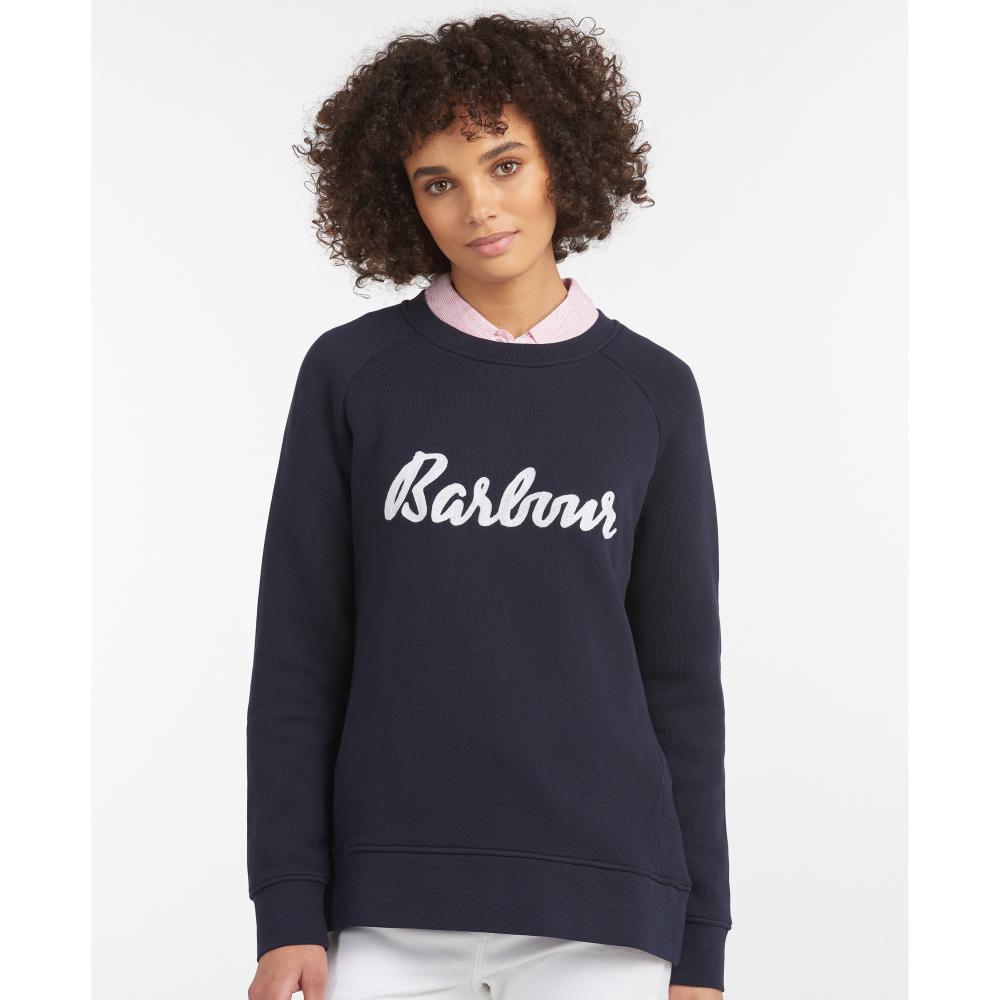 Barbour Otterburn Ladies Sweatshirt - Navy - William Powell