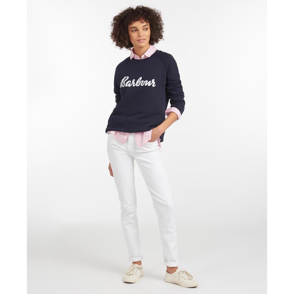 Barbour Otterburn Ladies Sweatshirt - Navy - William Powell